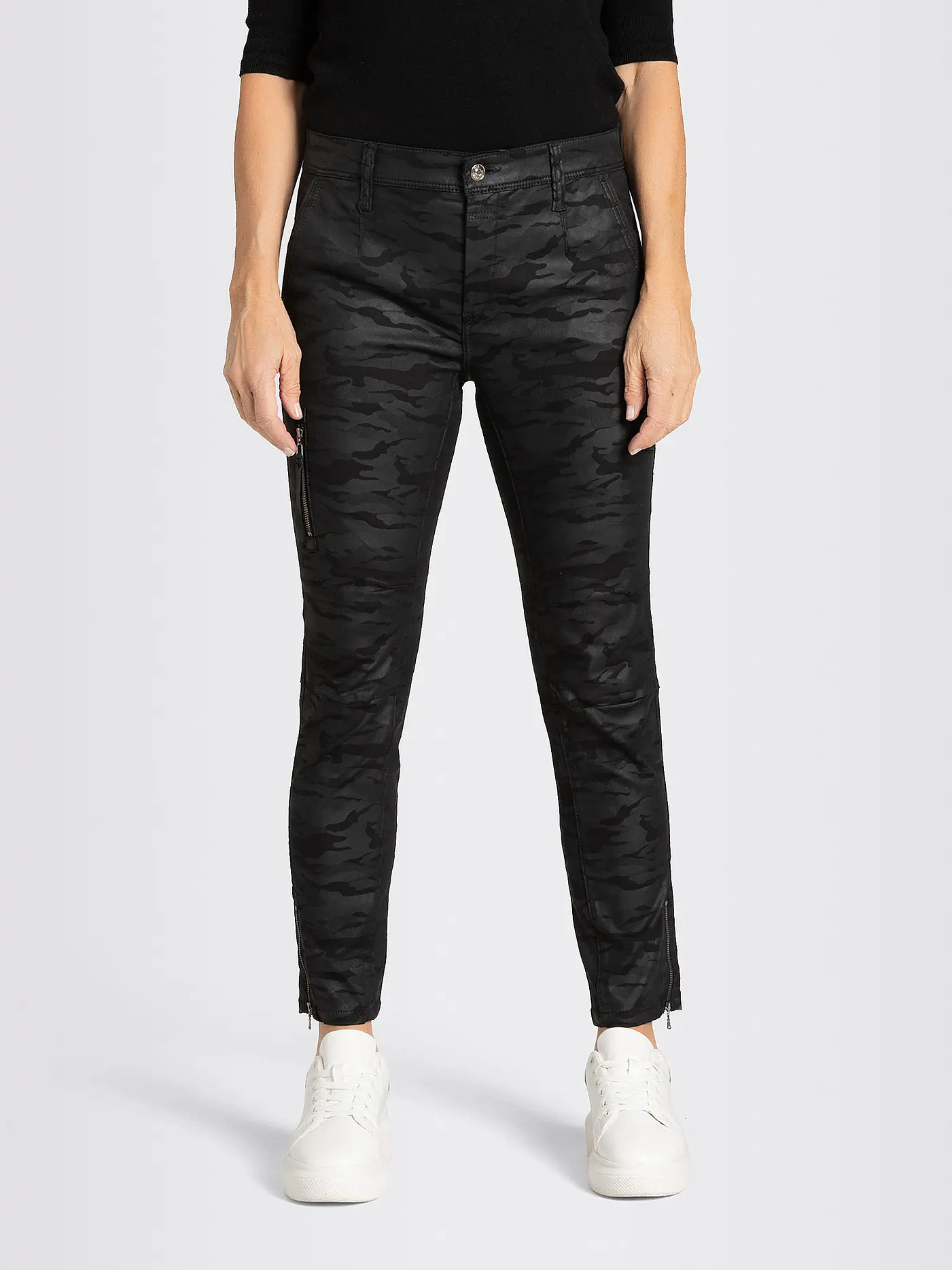 MAC | Hose Five Pocket RICH CARGO COATING | schwarz